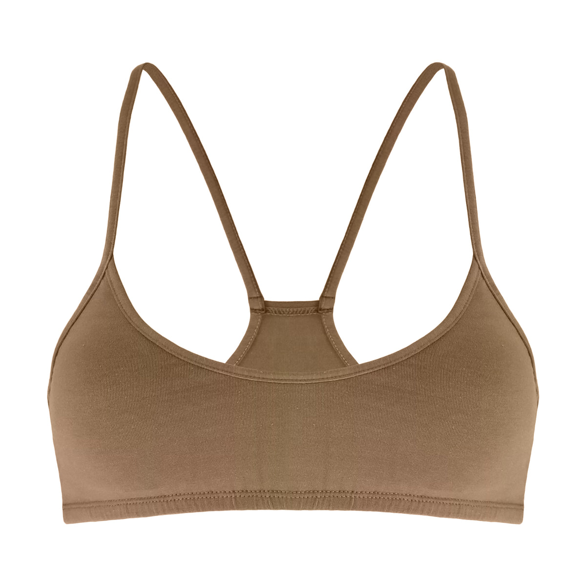 Franca Racer-Back Bralette in Caramel