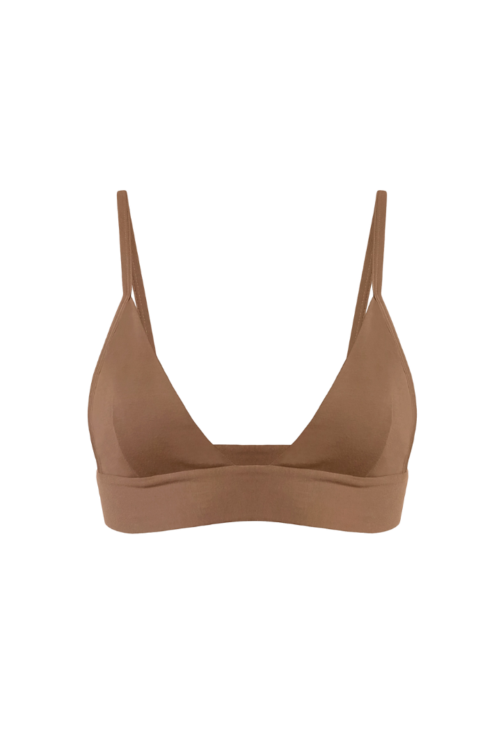Reggiseno bralette ORIANA con schiena bassa color caramello