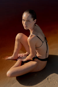 SALINA Triangle Bikini Top in Black