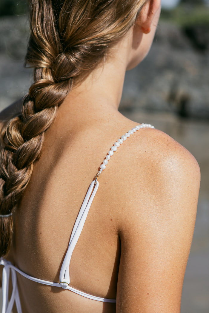 SALINA Triangle Bikini Top in Milk