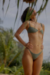 Reggiseno bikini bralette CARLA in alghe