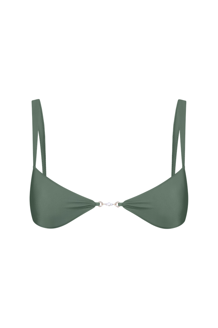 CARLA Bikini Top in Seaweed