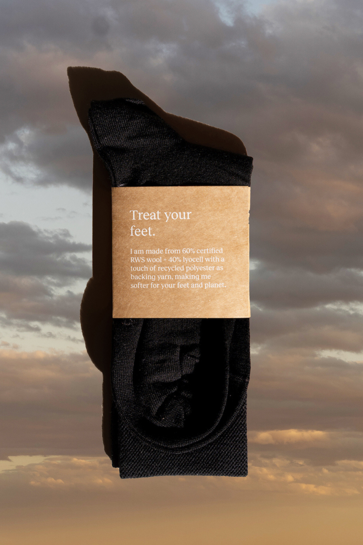 Calzini di lana caldi in nero