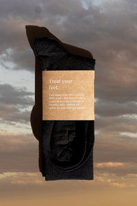 Calzini di lana caldi in nero