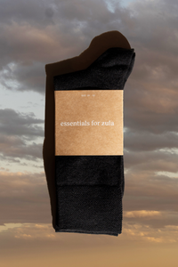 Calzini di lana caldi in nero