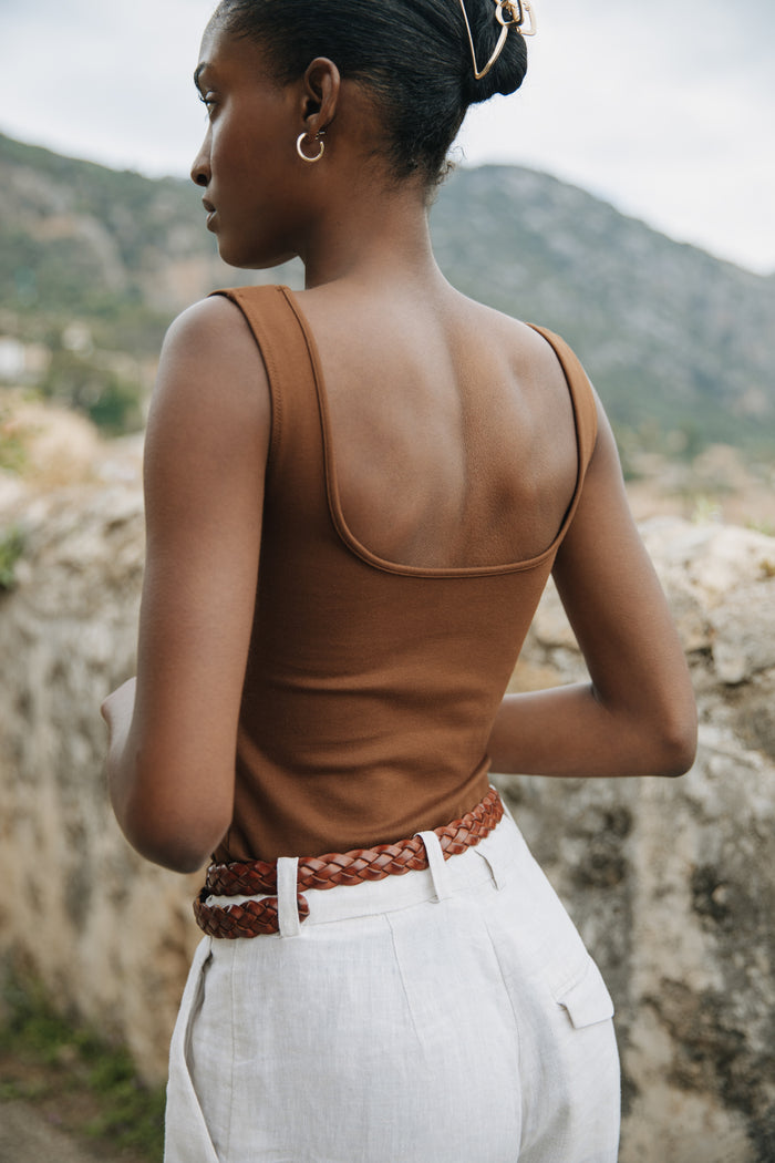 Canotta JACQUES Sweetheart in cioccolato