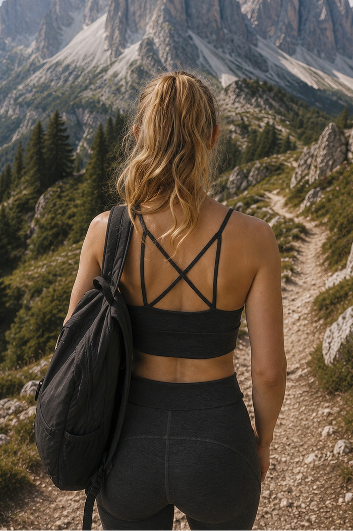 LENA Sports Bralette in Charcoal - Factory Sale