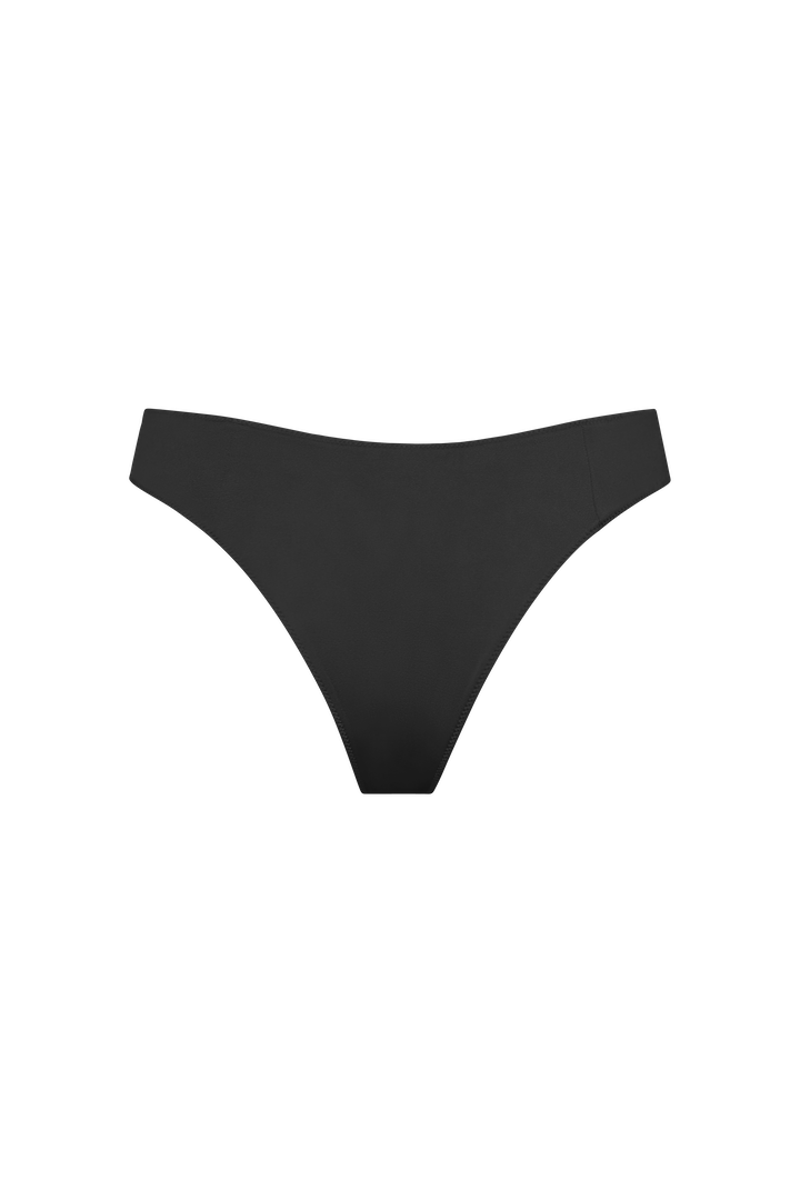 RHEA Wide Side Bikini Bottoms in Black