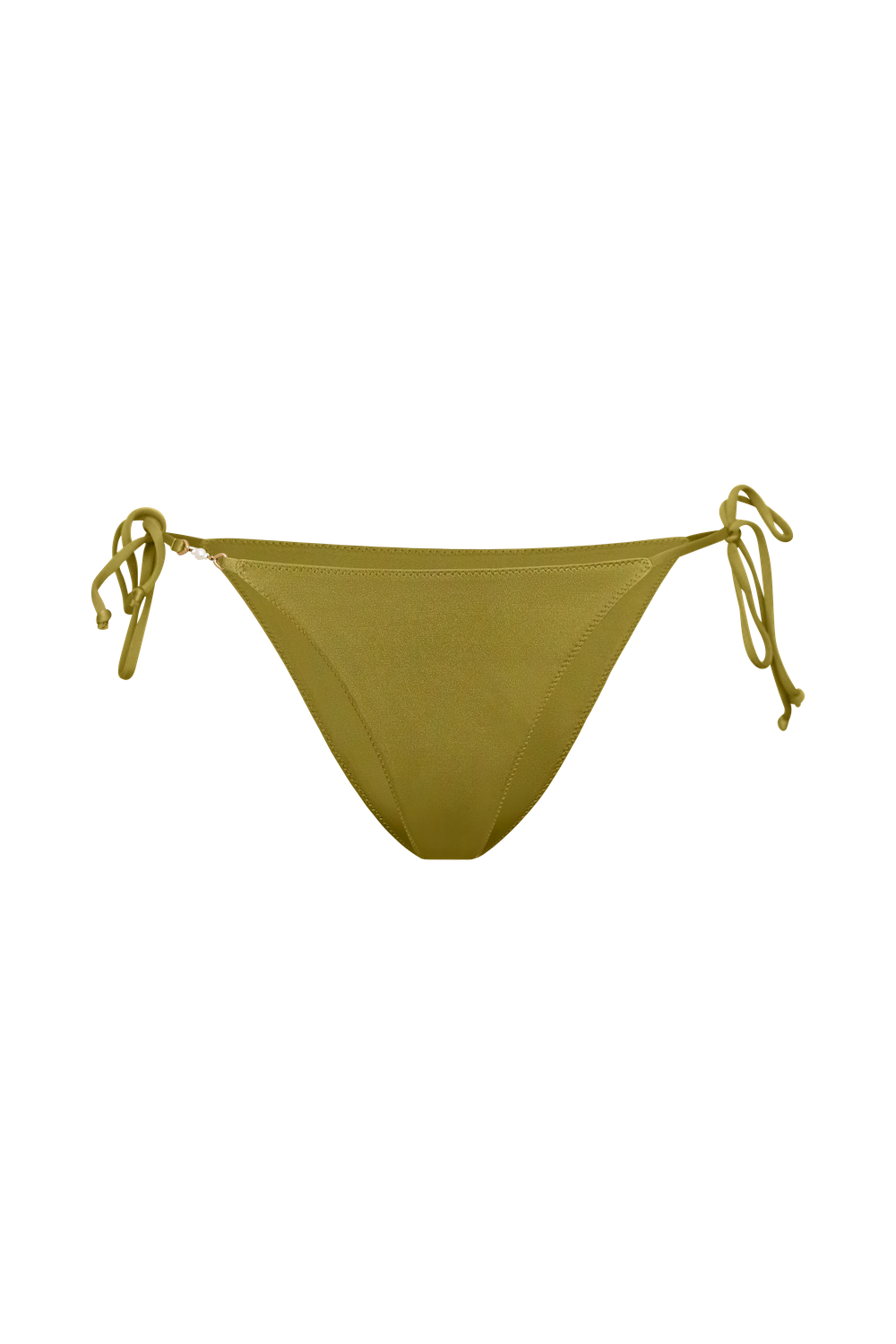 Slip bikini ROSA con lacci laterali in verde chartreuse