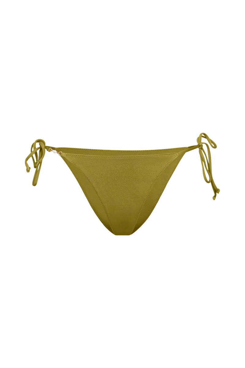 ROSA Tie Side Bikini Bottoms in Chartreuse Green