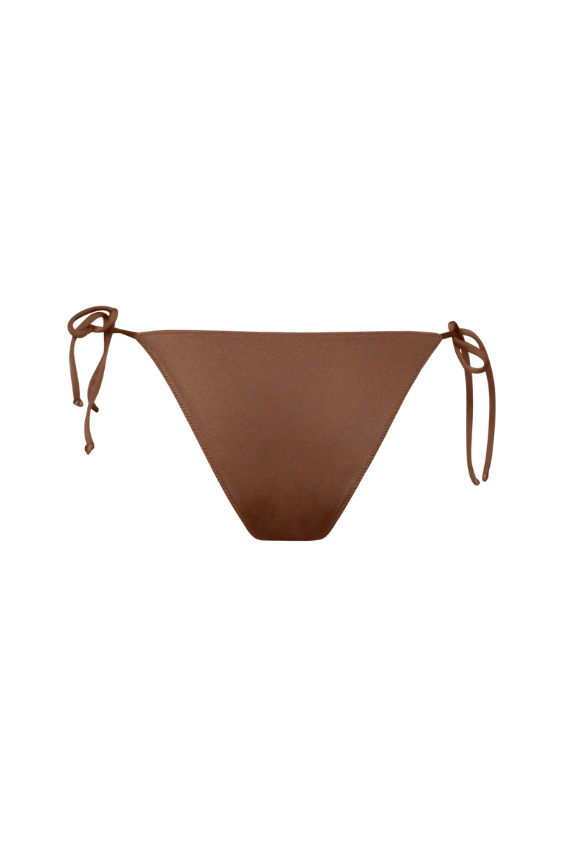 ROSA Tie Side Bikini Bottoms in Jasper Brown