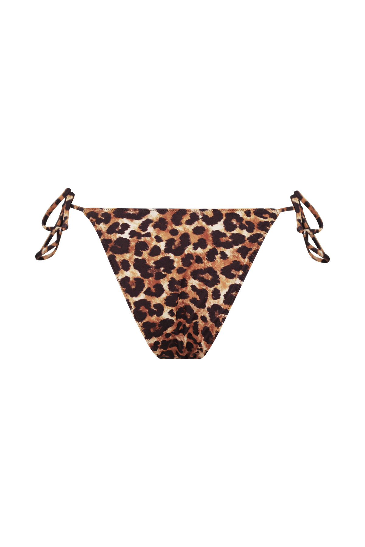 Slip bikini ROSA con lacci laterali in leopardo