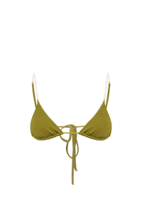 Haut de bikini triangle SALINA vert chartreuse