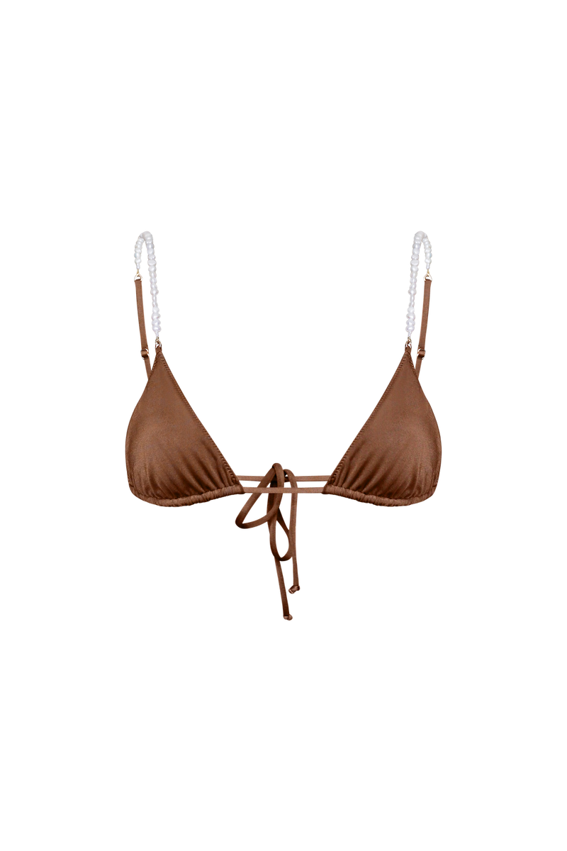 SALINA Bikini Top in Jasper Brown