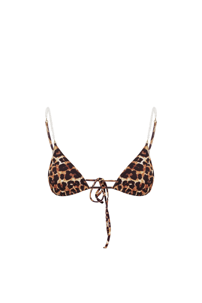 Reggiseno bikini a triangolo SALINA in leopardo