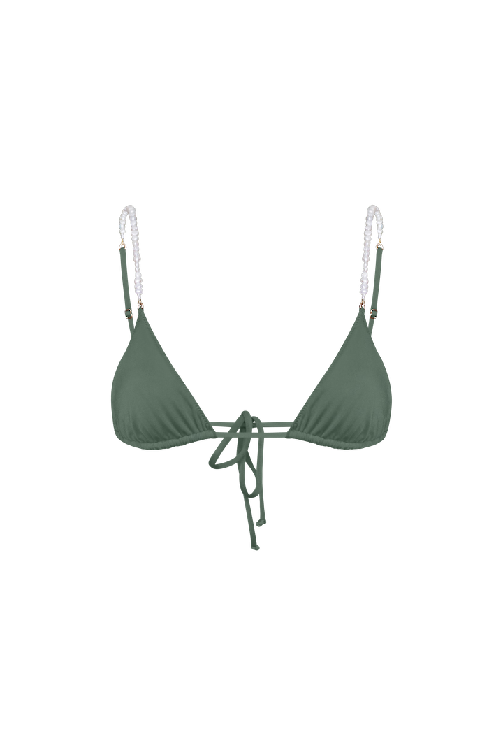 SALINA Triangle Bikini Top in Seaweed