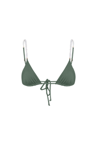 SALINA Triangle Bikini Top in Seaweed