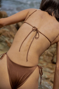 Haut de bikini SALINA en marron jaspe
