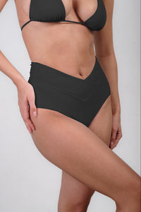 THALASSA V-Wrap Bikini Bottoms in Black