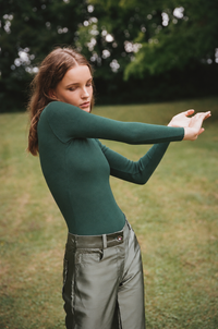 ALEXIOS Turtleneck Bodysuit in Racing Green