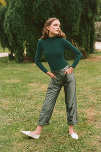 ALEXIOS Turtleneck Bodysuit in Racing Green