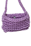 WILLOW Crochet Bag in Metallic Lavender