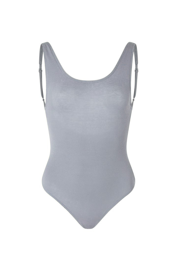 SARA Feather Weight Bodysuit in Mist - Factory Sale