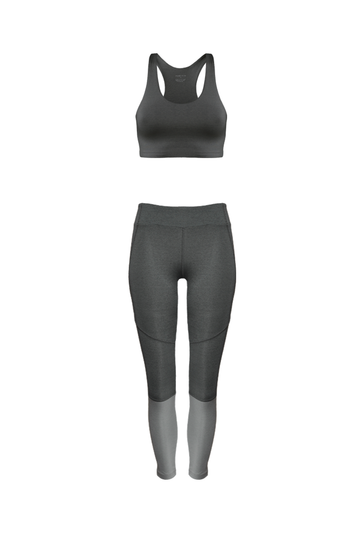 AGNES Cut-Out Bralette in Charcoal - Factory Sale