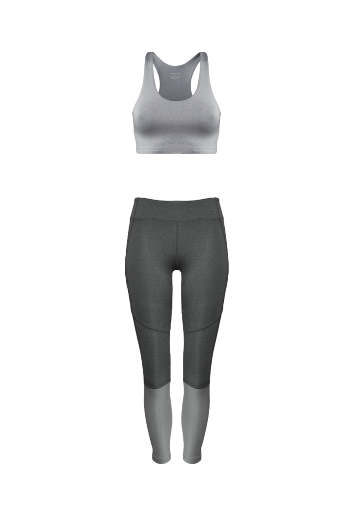 MITSOS Coated Leggings in Smoke & Charcoal (Factory Sale)