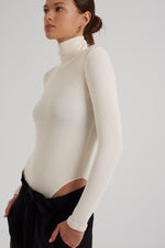 ACHERON Base Layer Turtleneck Bodysuit in Cream