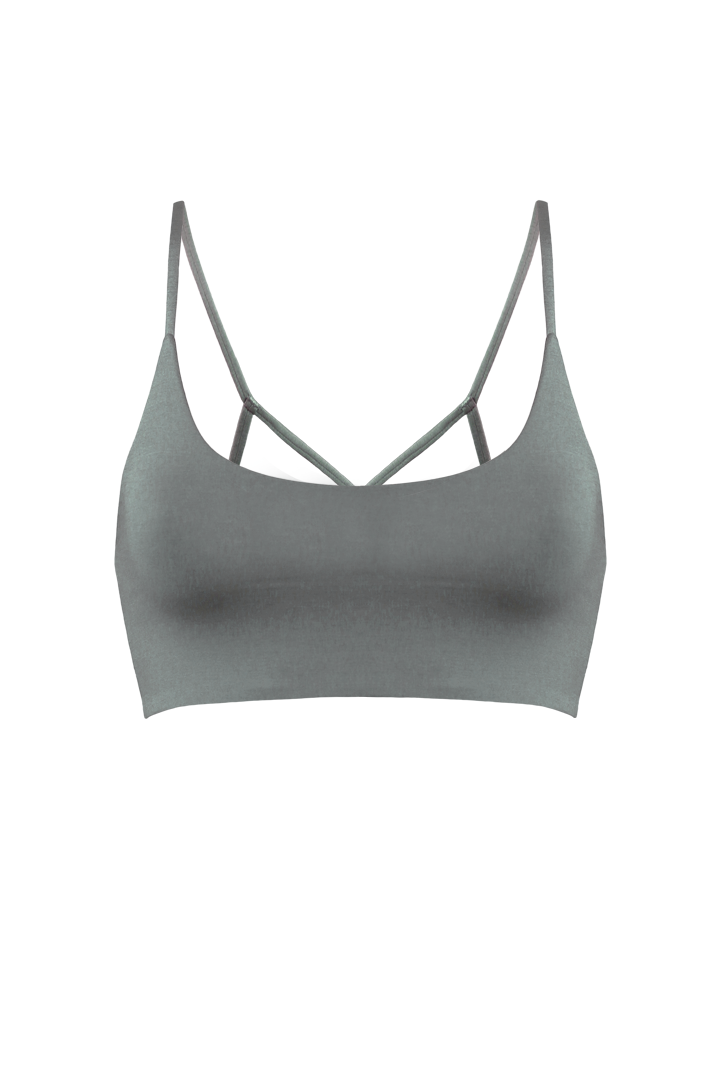 AGAPI Sports Bralette in Smoke - Factory Sale