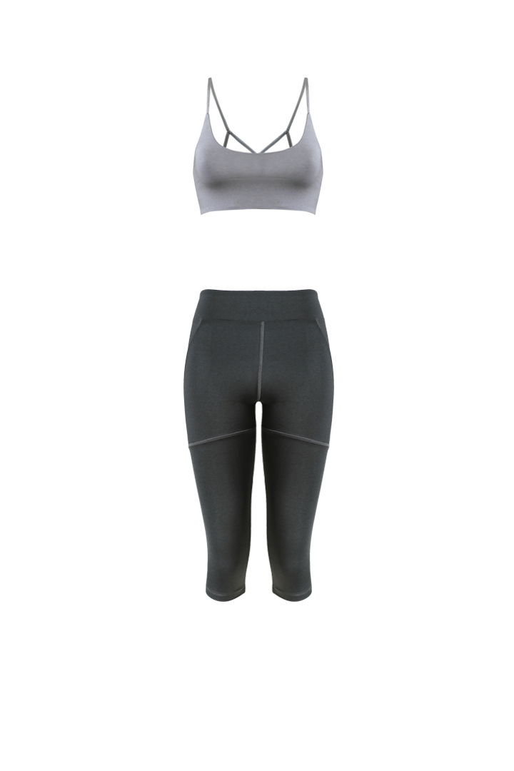Leggings 3/4 JULIE color carbone - Saldi di fabbrica