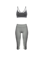 AGAPI Sports Bralette in Charcoal - Factory Sale