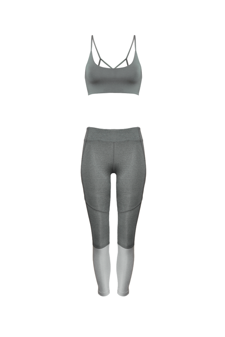 AGAPI Sports Bralette in Smoke - Factory Sale