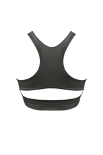 AGNES Cut-Out Bralette in Charcoal - Factory Sale