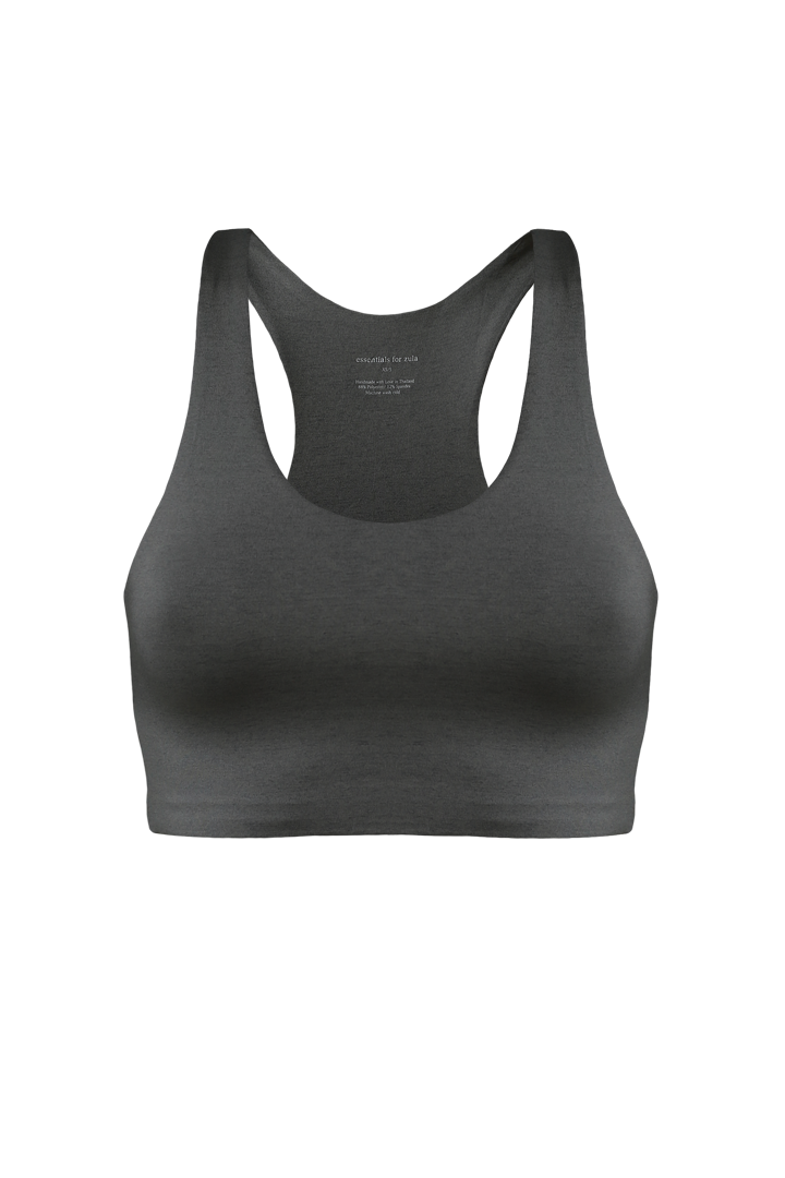 AGNES Cut-Out Bralette in Charcoal - Factory Sale