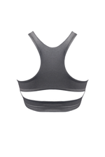 AGNES Cut-Out Bralette in Smoke - Factory Sale