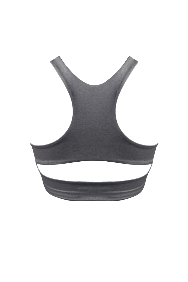 AGNES Cut-Out Bralette in Smoke - Factory Sale