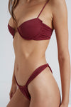 CONSTANZIA Balconette Bikini Top in Mulberry