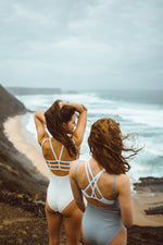 SARA Feather Weight Bodysuit in Mist - Factory Sale