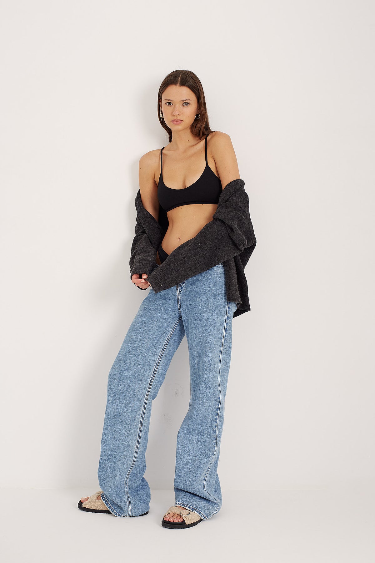 Franca Racer-Back Bralette in Black