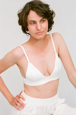 SYLVIA Bralette in White - Factory Sale