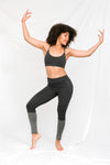 AGAPI Sports Bralette in Charcoal - Factory Sale