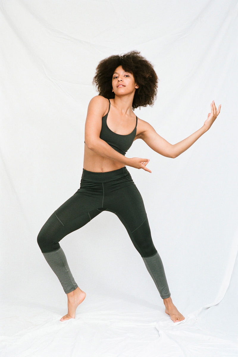 AGAPI Sports Bralette in Charcoal - Factory Sale