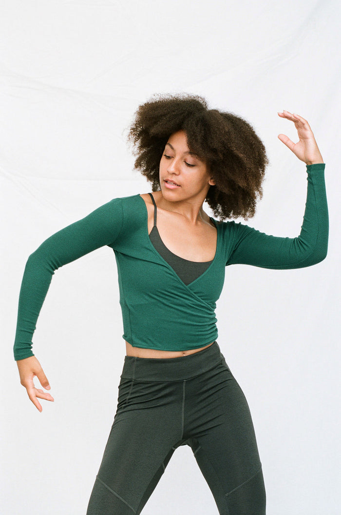 Maglia a maniche lunghe LAGOM color verde acqua