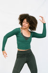 AGAPI Sports Bralette in Charcoal - Factory Sale