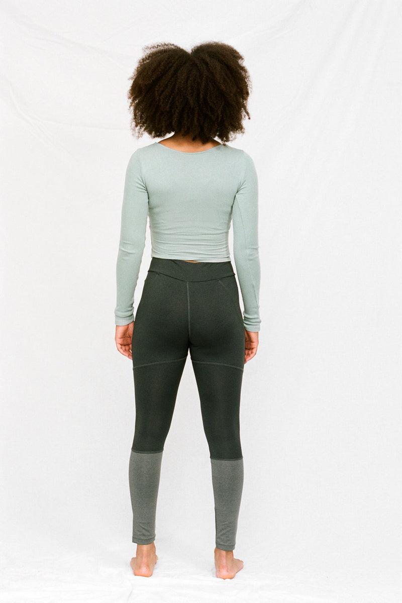 MITSOS Coated Leggings in Smoke & Charcoal (Factory Sale)