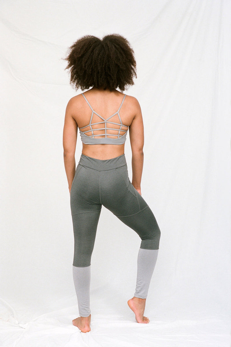 MITSOS Coated Leggings in Cloud & Smoke - Factory Sale