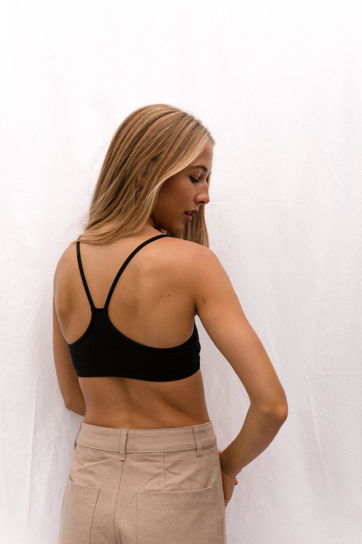 Franca Racer-Back Bralette in Black