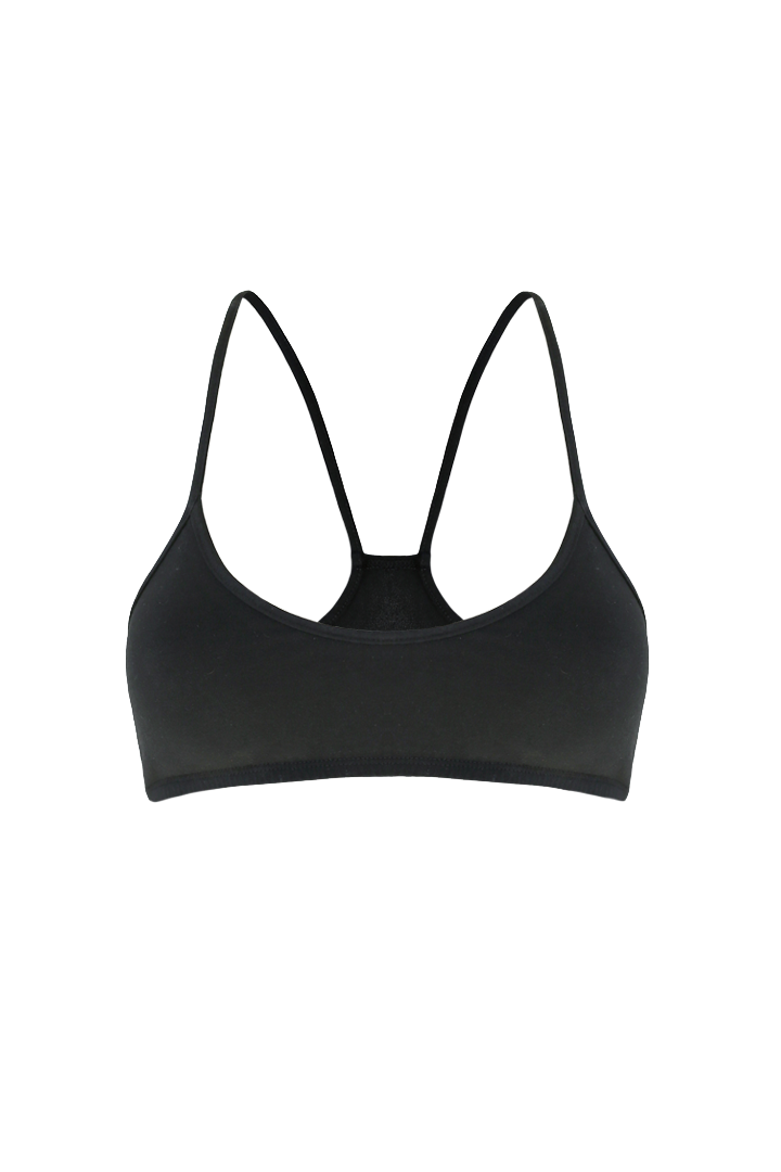 Franca Racer-Back Bralette in Black